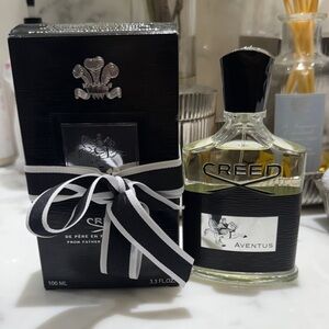 Creed Aventus Fragrance Bottle - Black, Clear & Gold